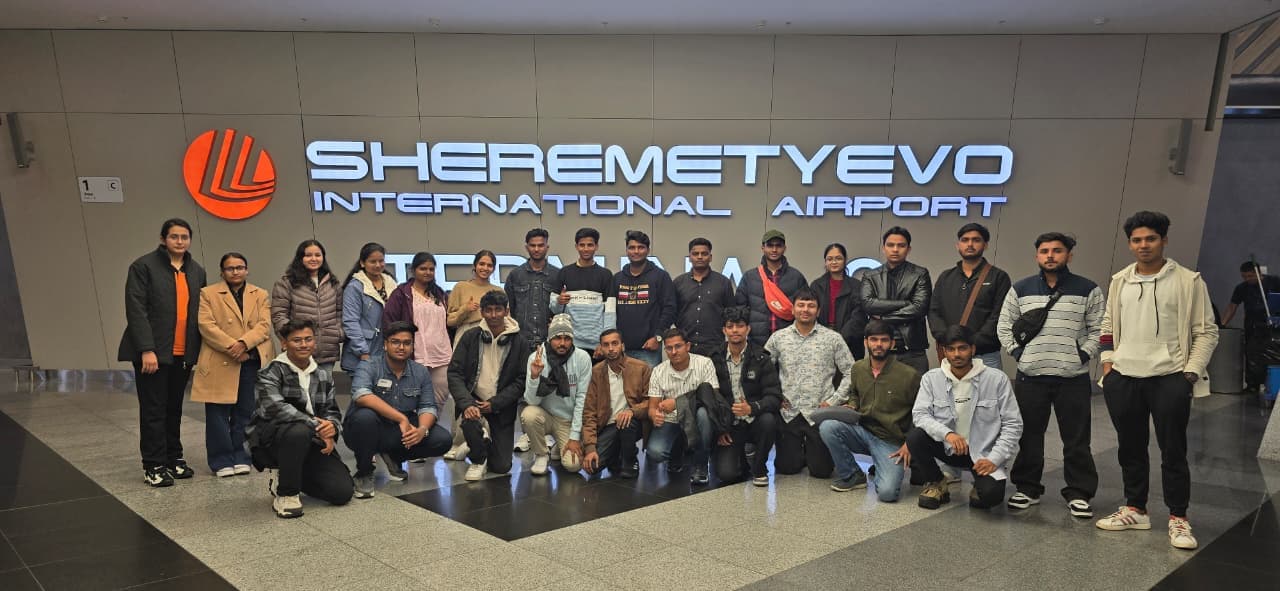 Group of Indian students in Russia